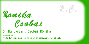 monika csobai business card